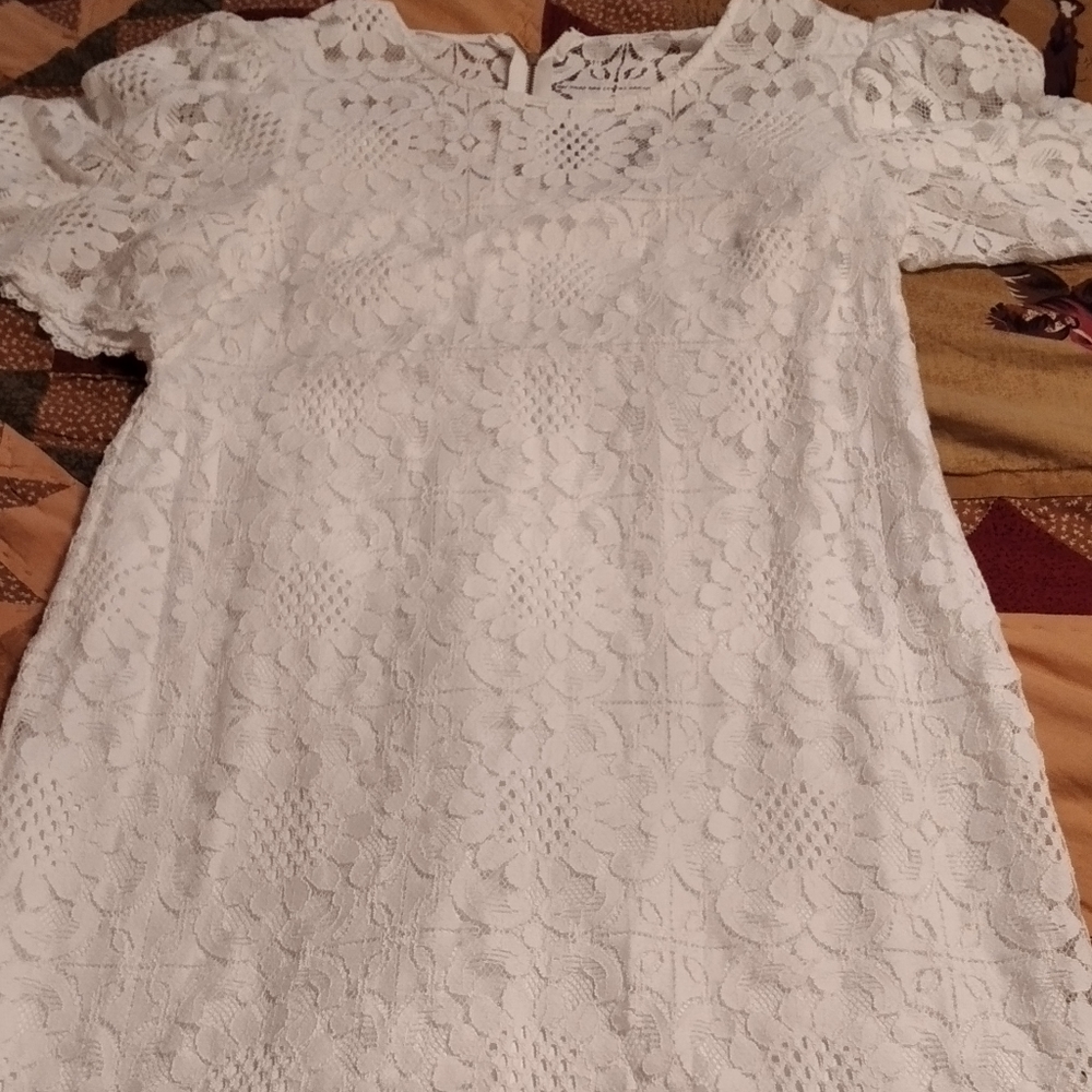 Lace white dress